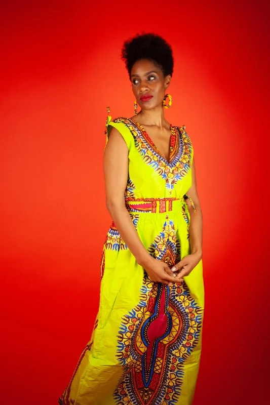 African Dress In Green Dashiki