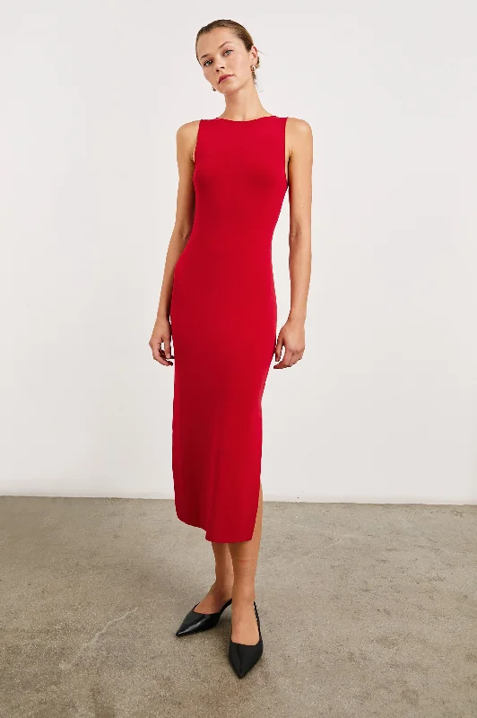 ALORA DRESS - CHERRY