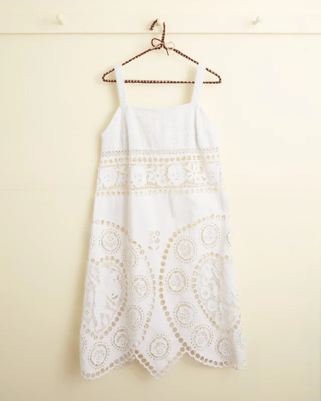 Broderie Lotus Dress - S