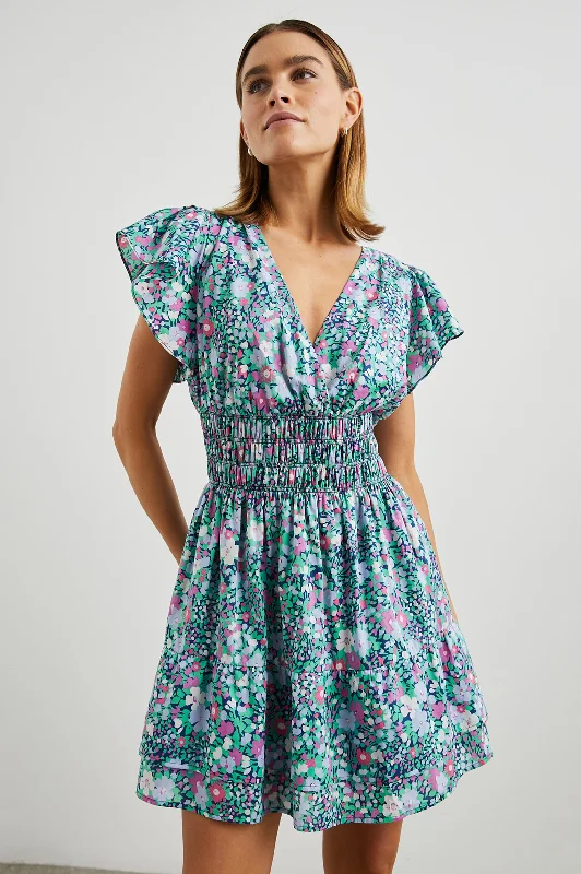 KIMORA DRESS - NAVY LEILANI FLORAL