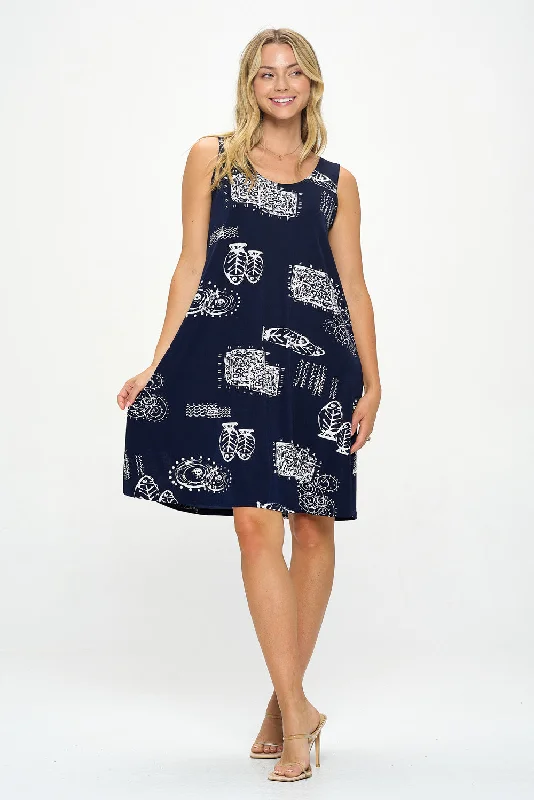 Plus Size Print Missy Tank Dress-7003BN-TXP1-W425