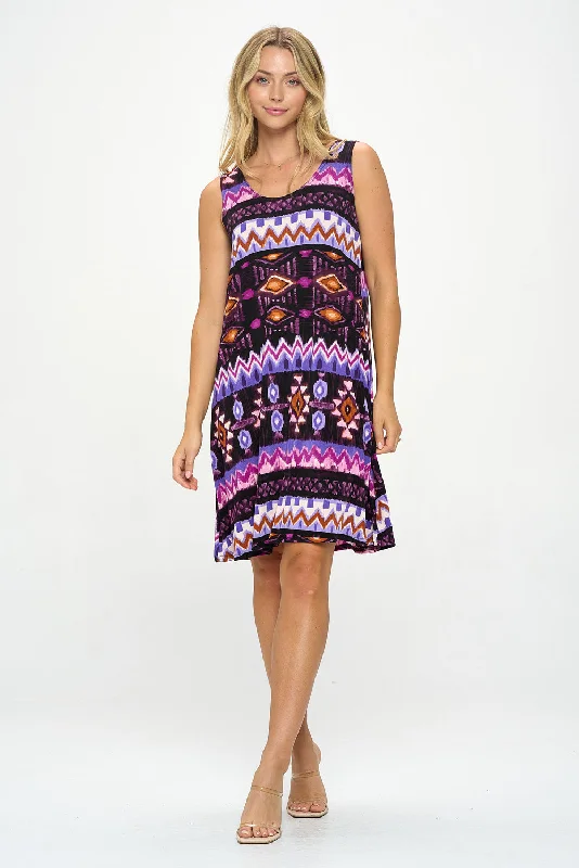 Print Missy Tank Dress - 7003BN-TRP1-W407