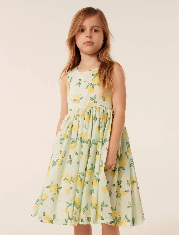 Rhea Gathered Girls Dress