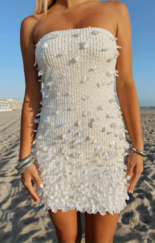 Savvy Tube Dress ~ Shiny Shell Embellishment