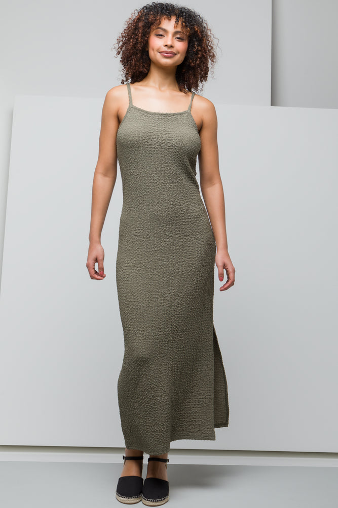 Strappy Column Dress Green