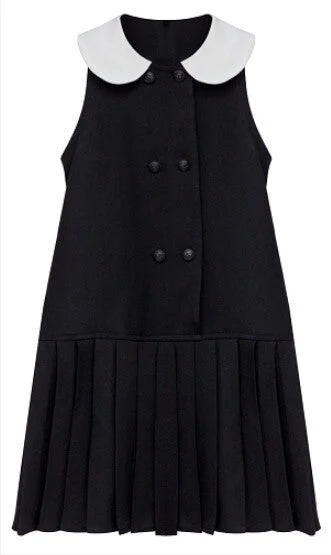 Wool Collared Drop Pleated Jumper