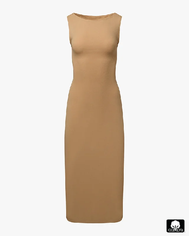 Boat Neck Midi Dress