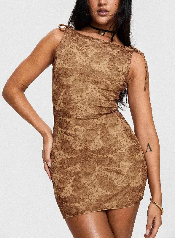 Bryants Mini Dress Brown