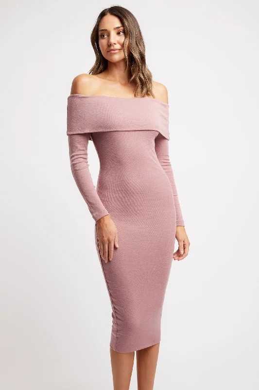 Elise Long Sleeve Midi Dress