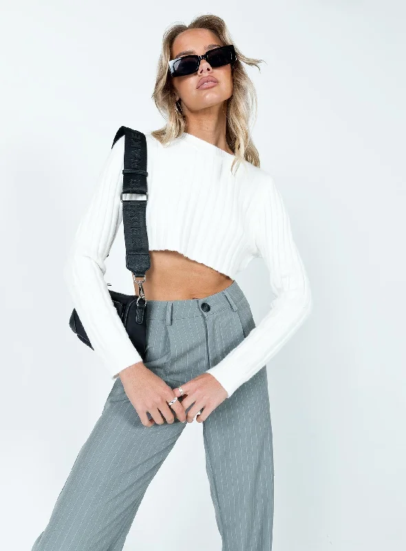 Frankie Cropped Sweater Cream