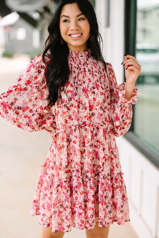 Just In Case Natural Floral Dress