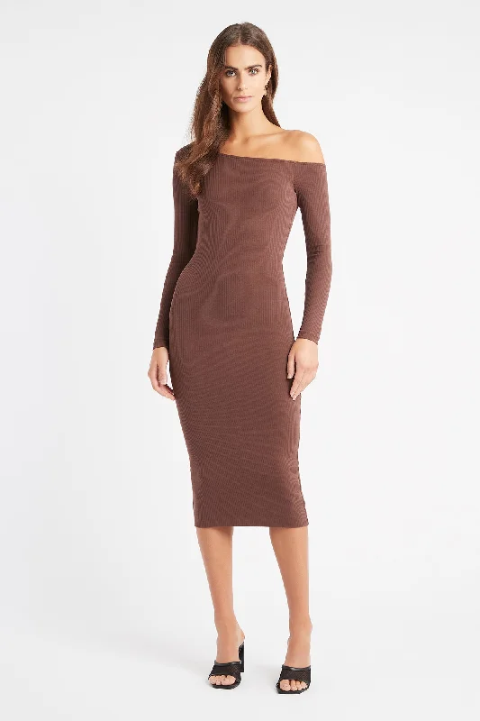 Kara One Shoulder Midi Dress