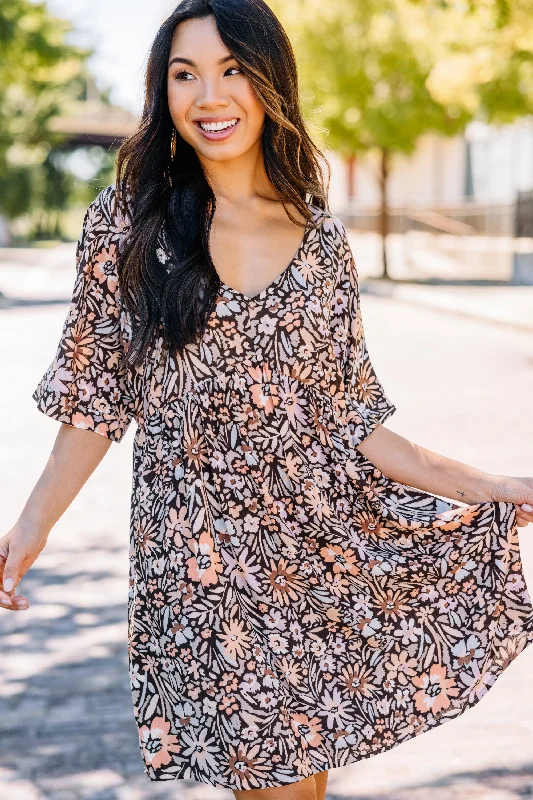 Make A Way Olive Green Floral Dress