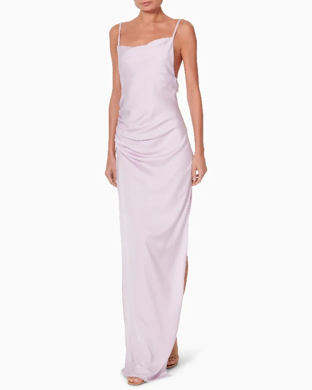 Marie Cowl Neck Maxi Dress - Pale Lavender