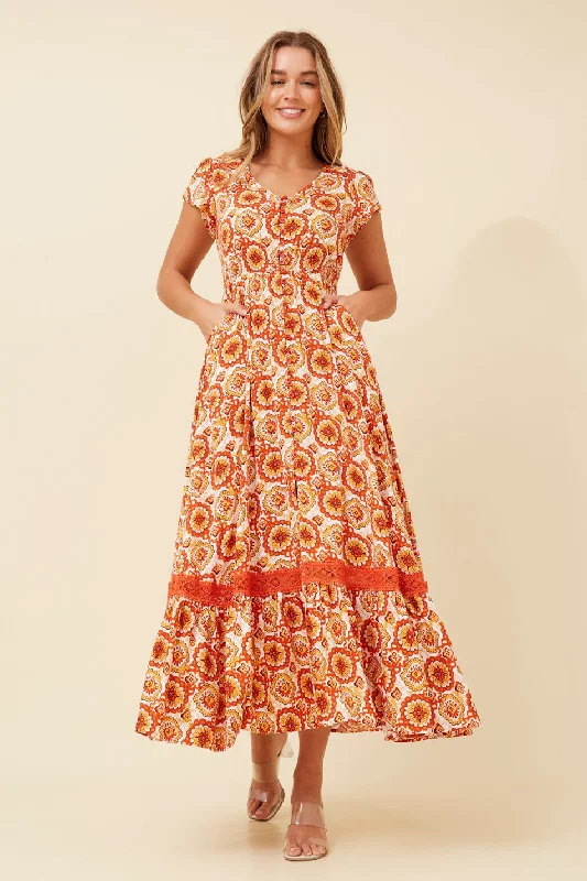 MOROCCO FLORAL MAXI DRESS