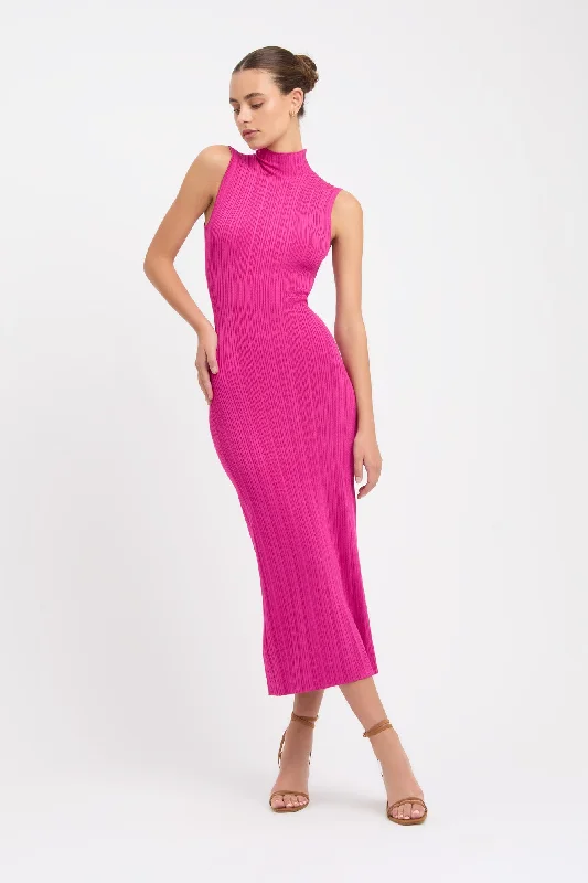 Raisa Funnel Midi Dress