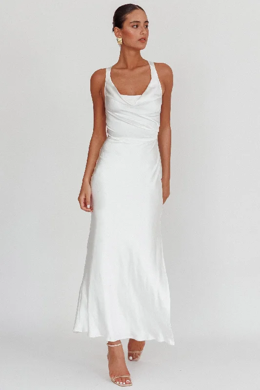 Sitara Tied Back Maxi Dress White