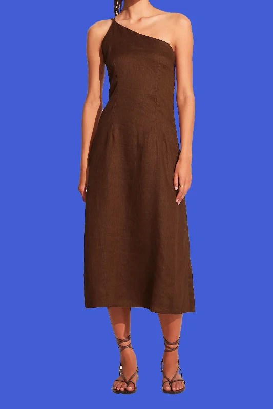 Soko Midi Dress - Chocolate