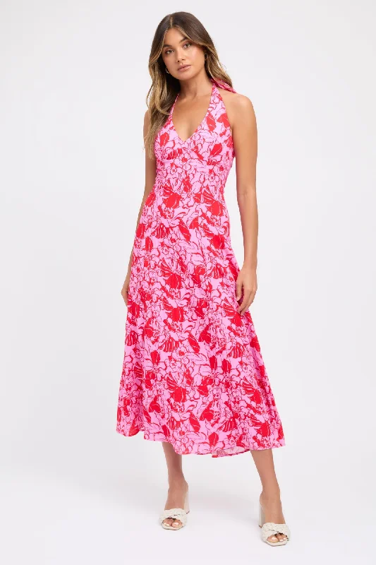 Tiah Halter Midi Dress