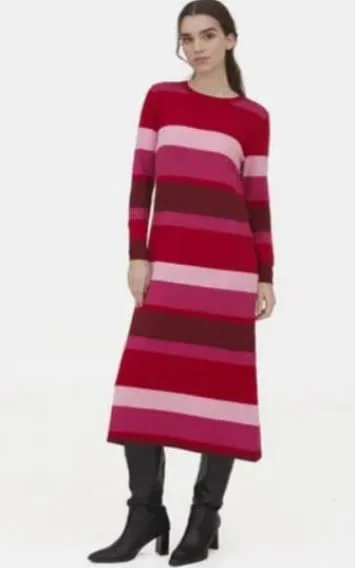 WNT Collections - Knitted Striped Midi Dress